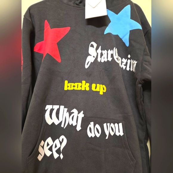 New Grey Dark Unisex Aelfric Eden Hoodie oversized M - Picture 4 of 6